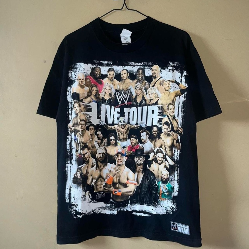 WWE I Was There Live Tour Wrestling Superstars Graphic Vintage Tee